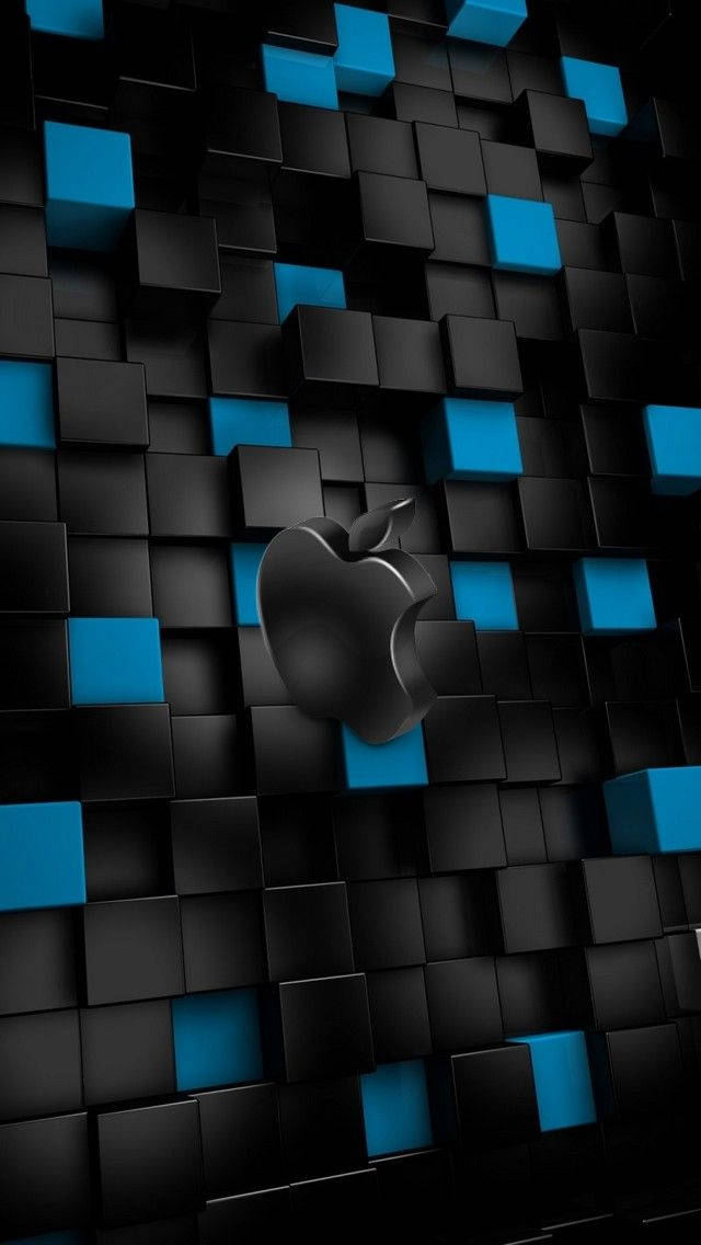 Black 3d Apple Iphone Logo