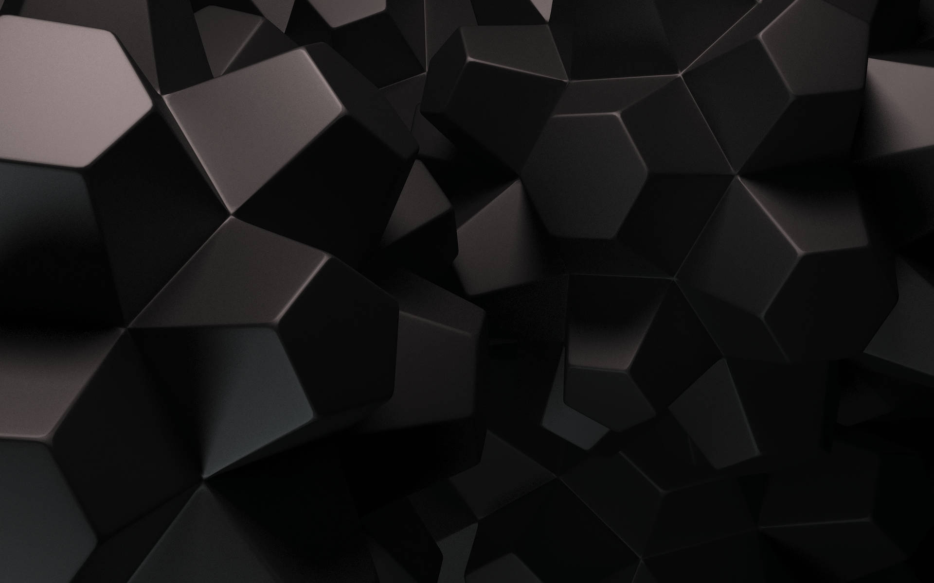 Black 3d Geometric Background