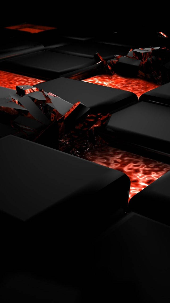 Black Abstract Platforms Popping Mobile 3d Background