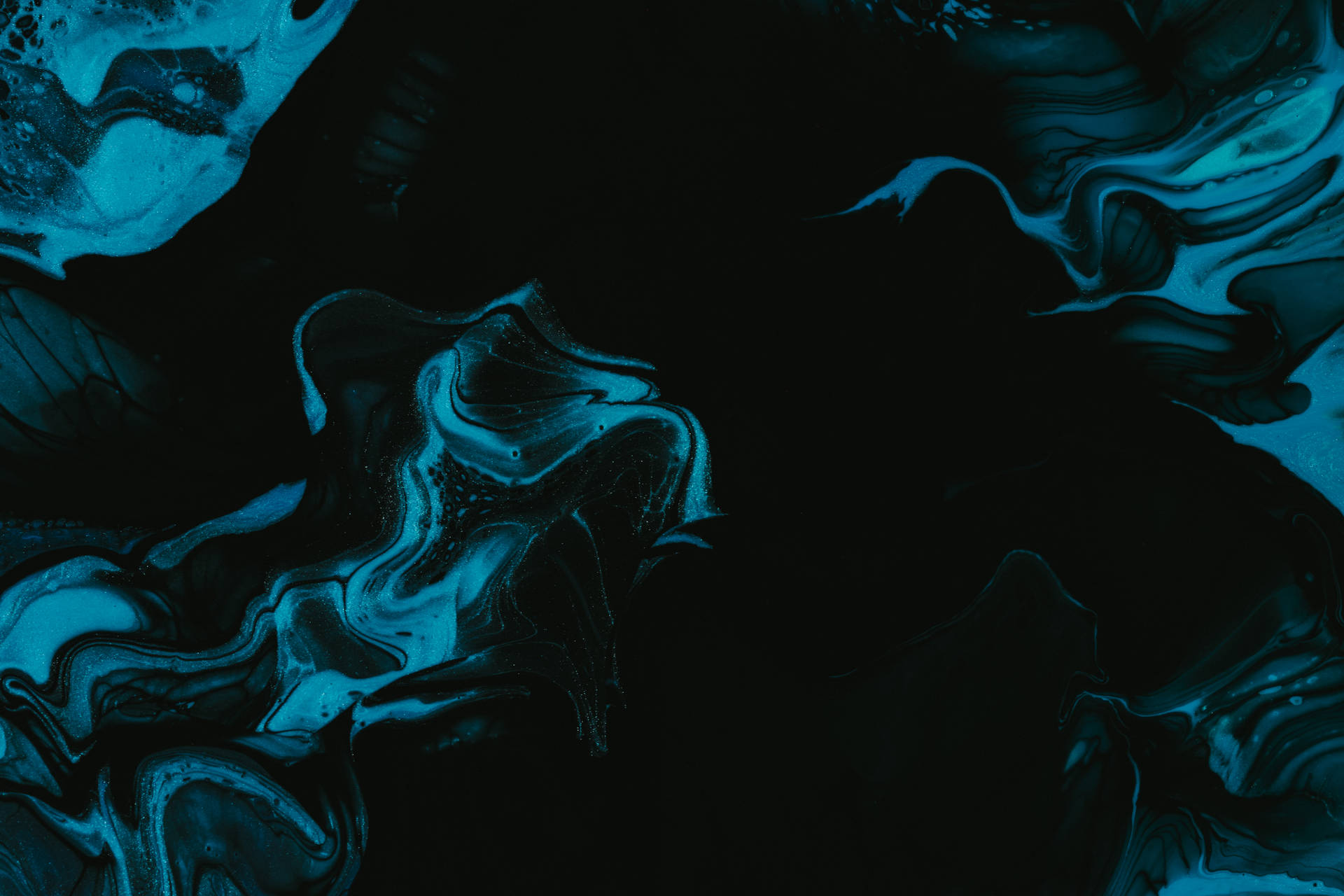 Black Abstract With Blue Paint Background