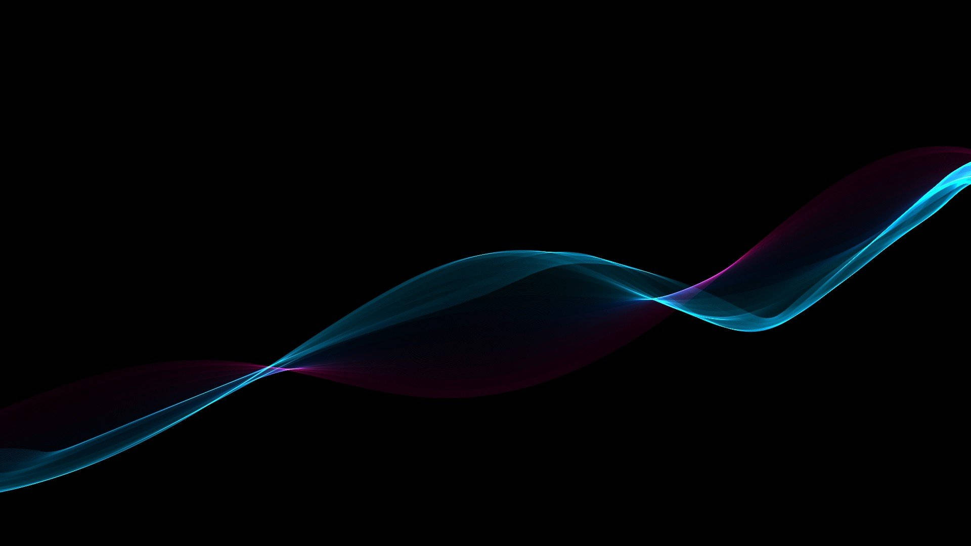 Black Abstract With Light Waves Background