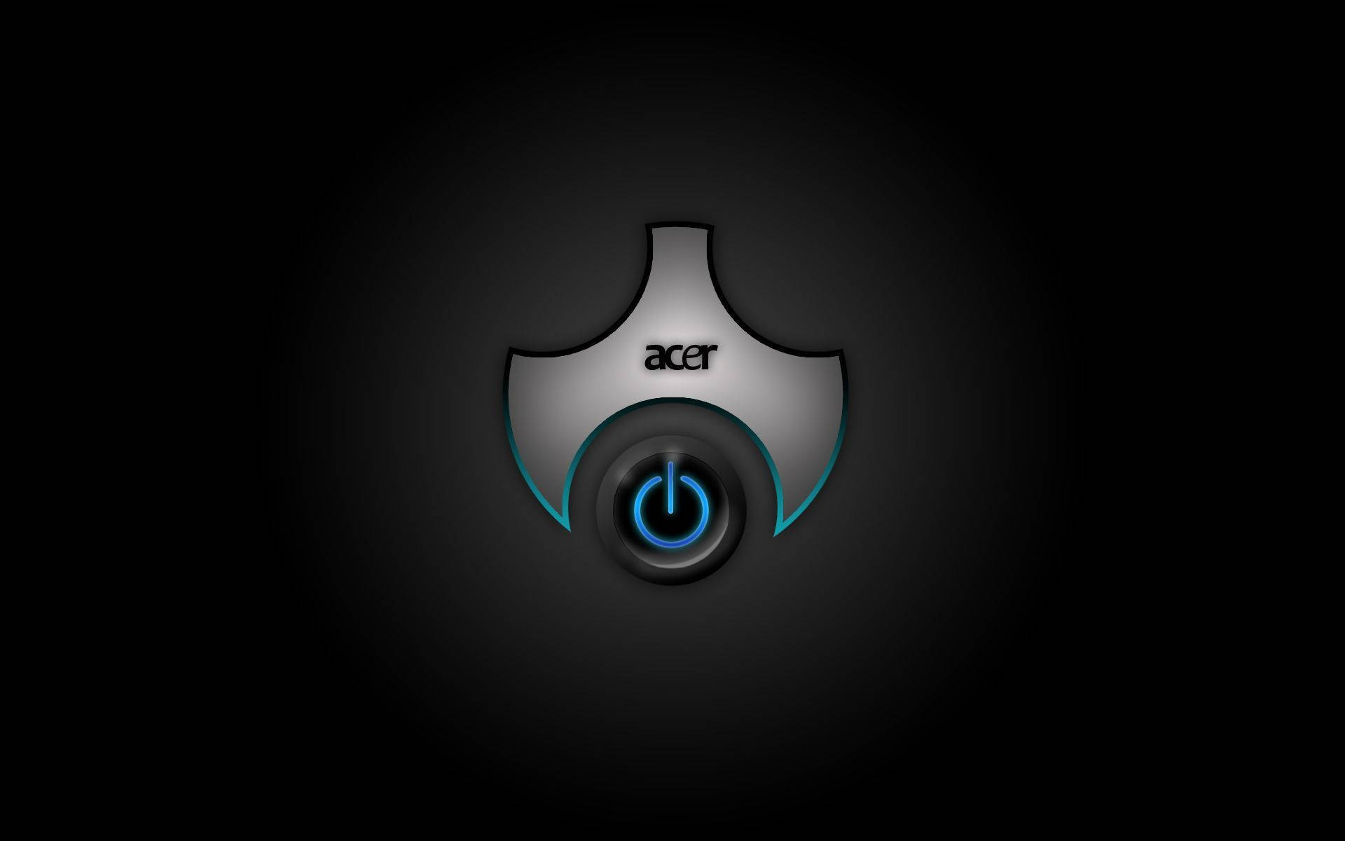 Black Acer Official Power Icon Logo Background