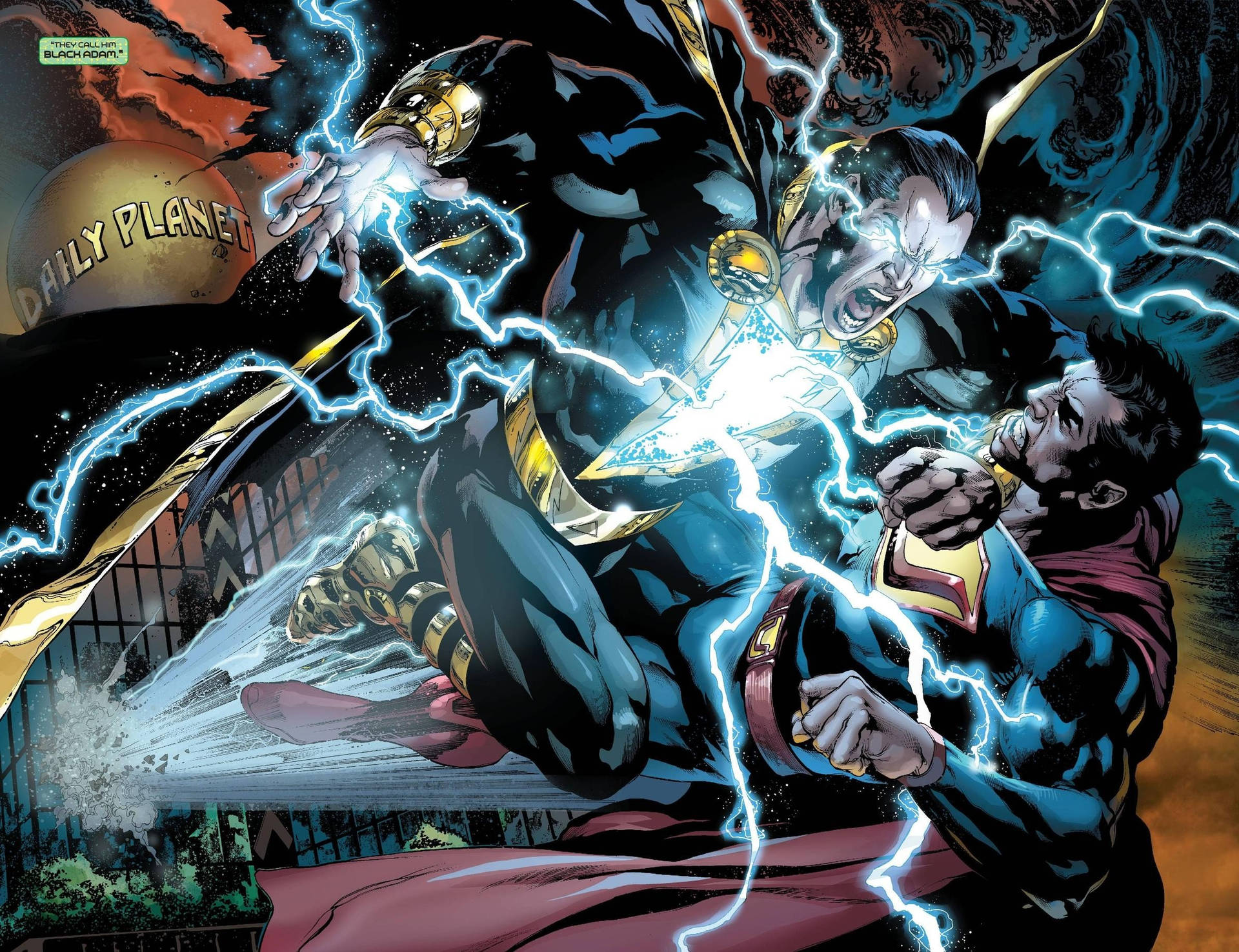 Black Adam Vs Superman Comics Background