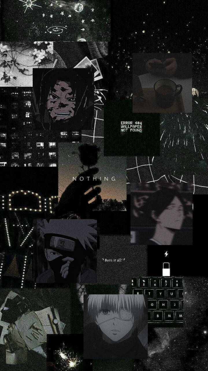 Black Aesthetic Anime Collage Characters