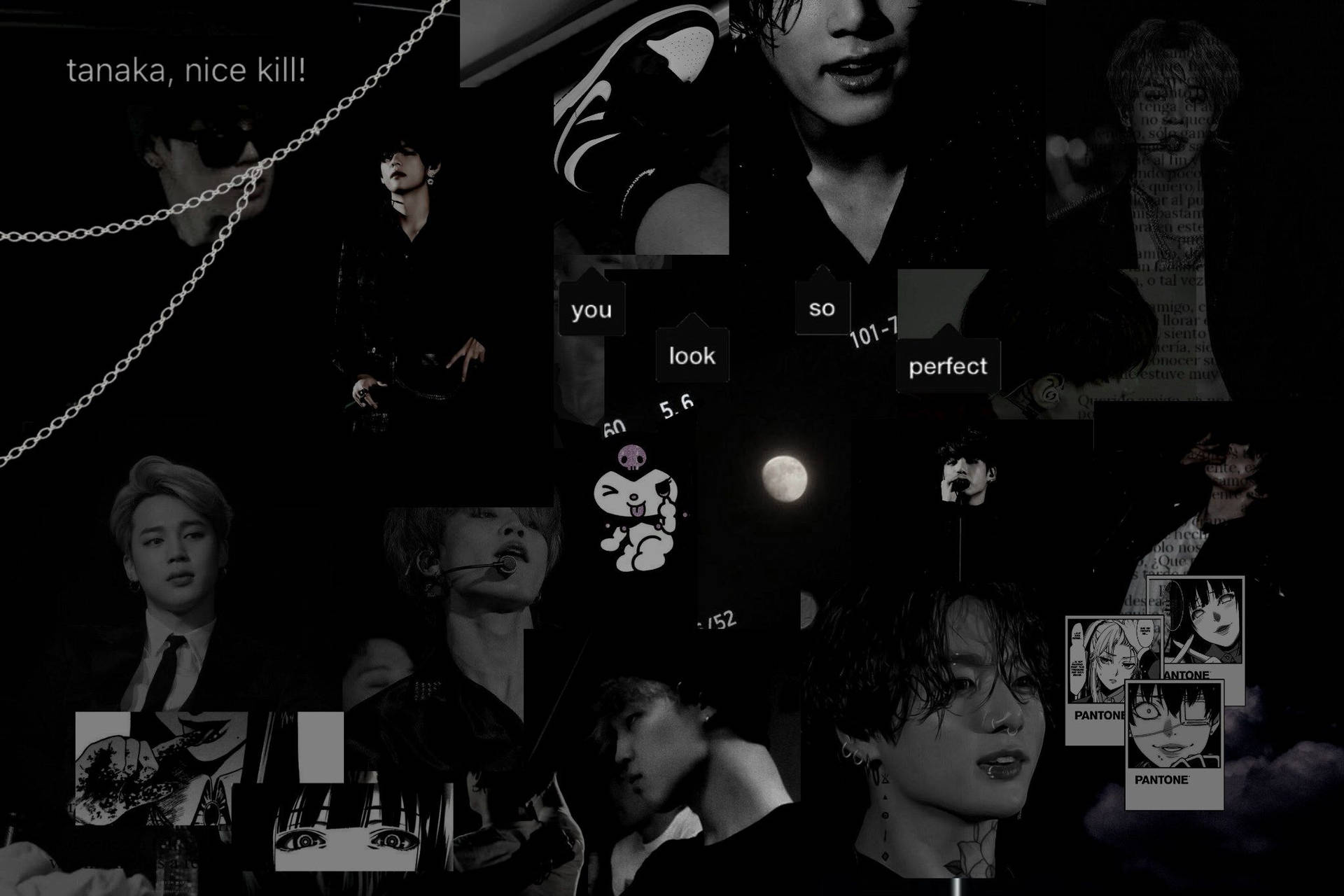 Black Aesthetic Bts Jungkook Jimin Tumblr And Laptop Background