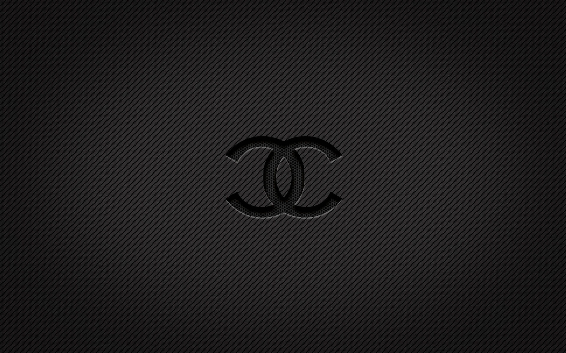 Black Aesthetic Chanel Logo Background