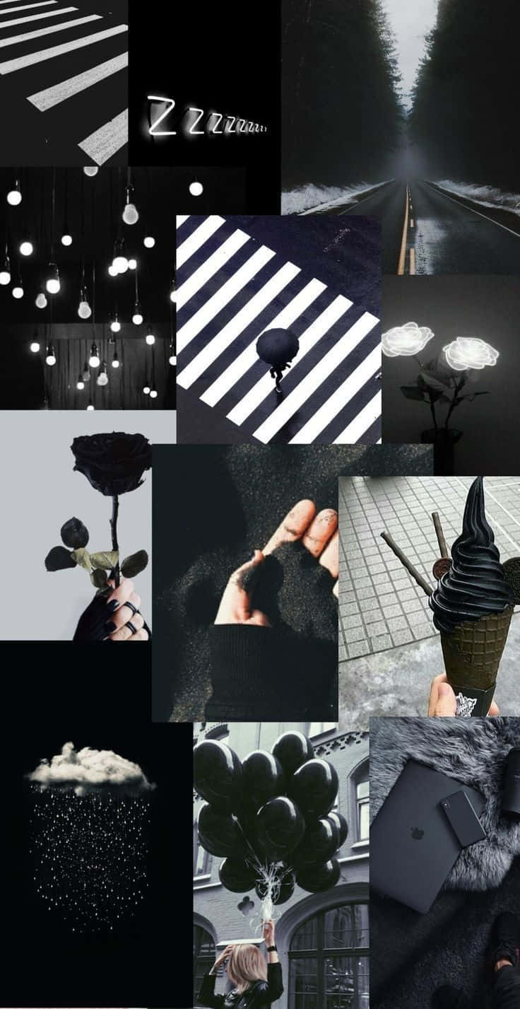 Black Aesthetic Collagei Phone Wallpaper Background