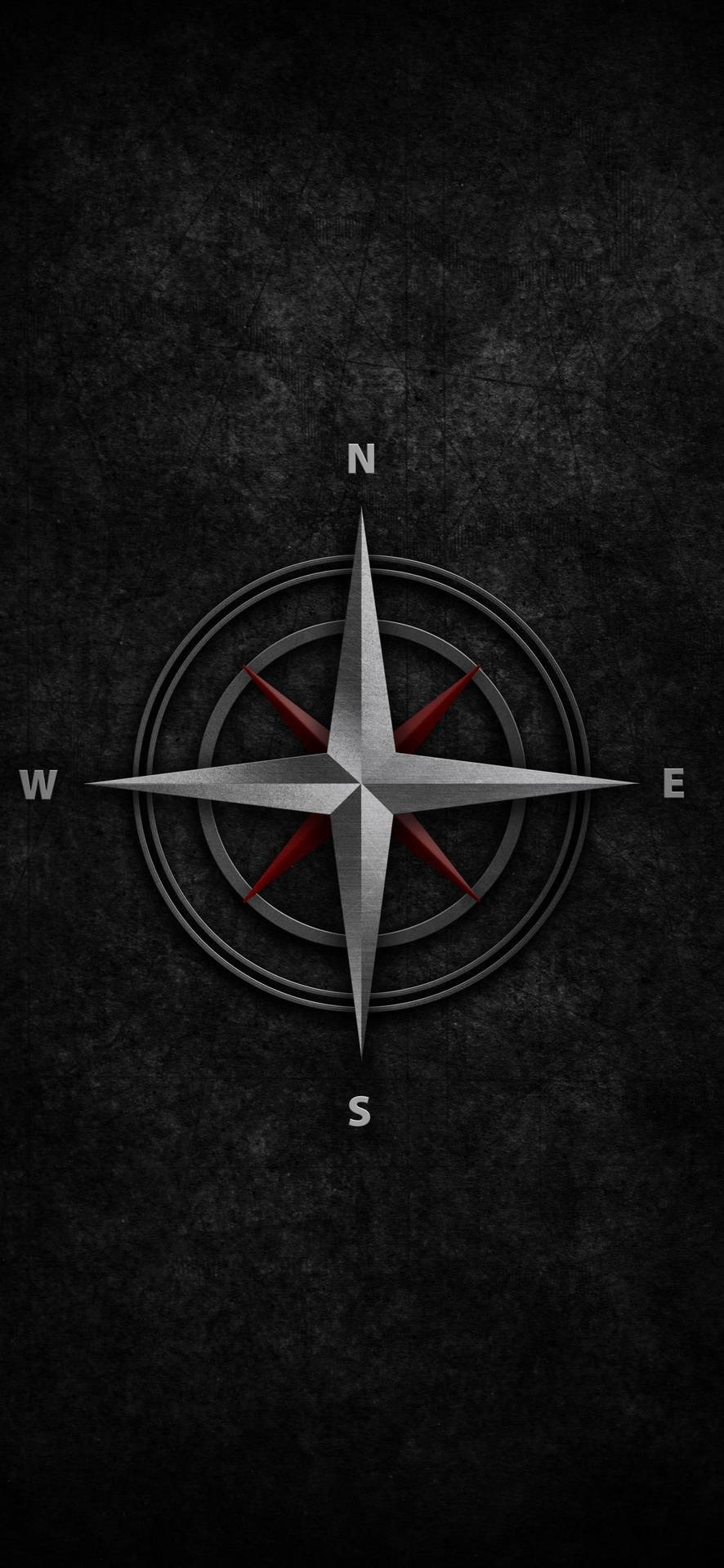 Black Aesthetic Embossed Compass Rose Background