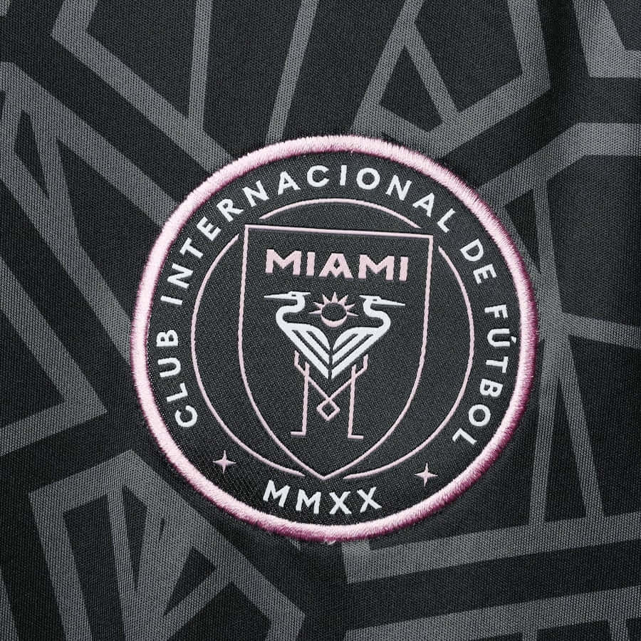 Black Aesthetic Inter Miami Fc Official Patch Logo Background