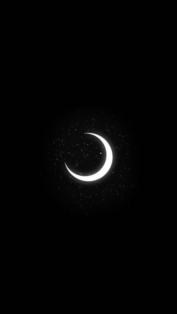 Black Aesthetic Iphone Crescent Moon Background