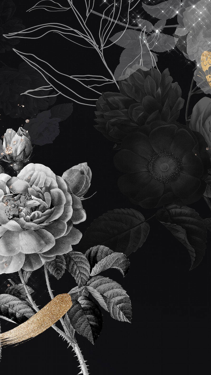 Black Aesthetic Iphone Thorn Flowers