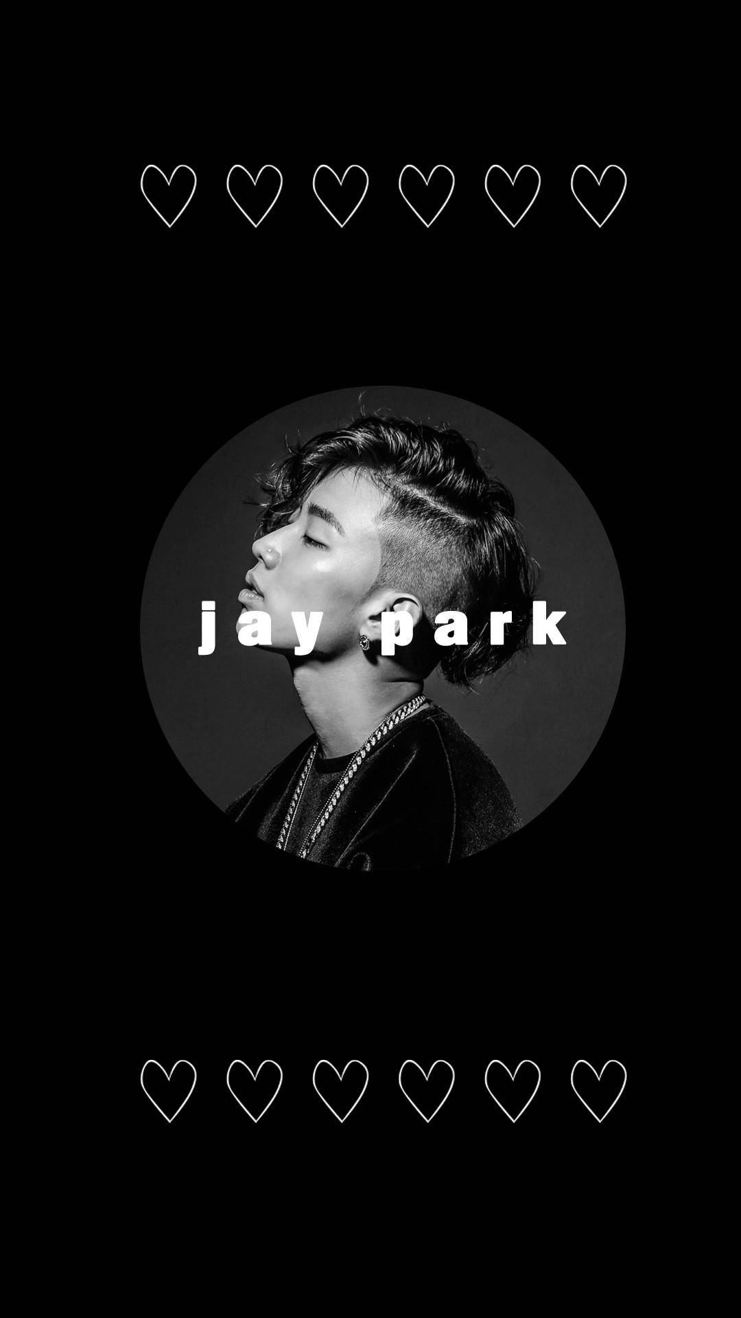 Black Aesthetic Jay Park Hearts Phone Background