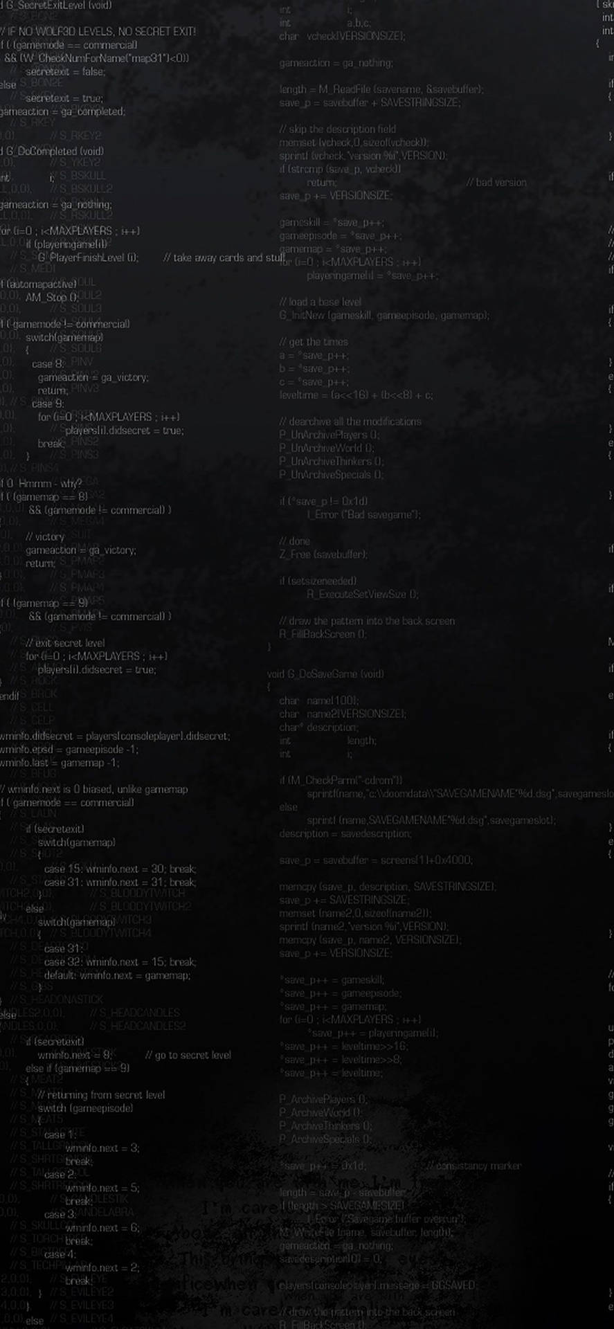 Black Aesthetic Phone Coding Background