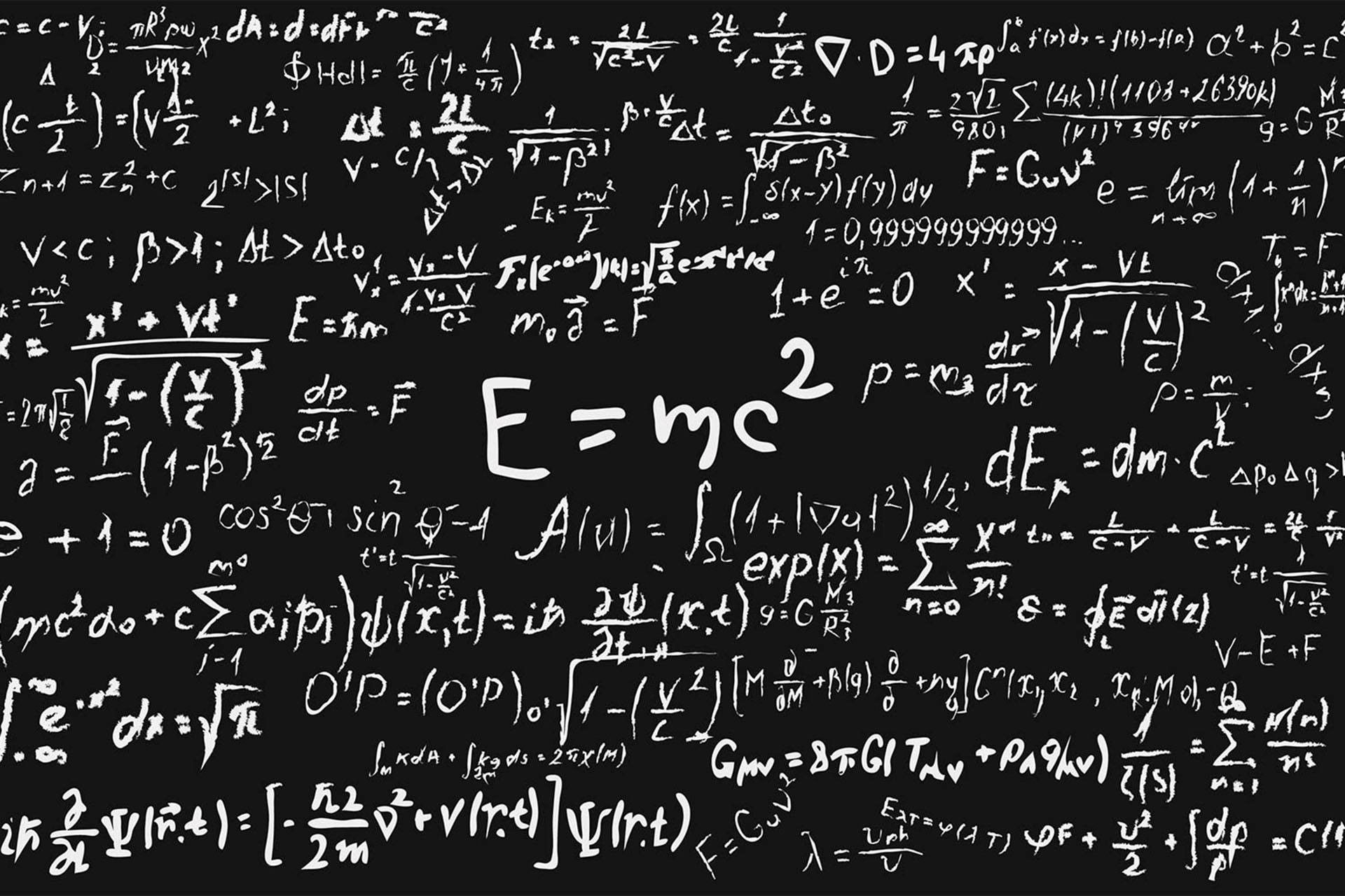 Black Aesthetic Physics Equation Background