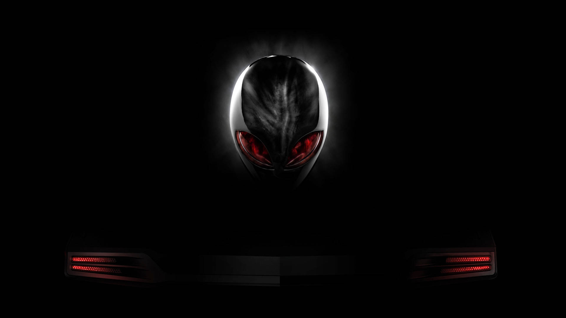 Black Alienware Logo Background