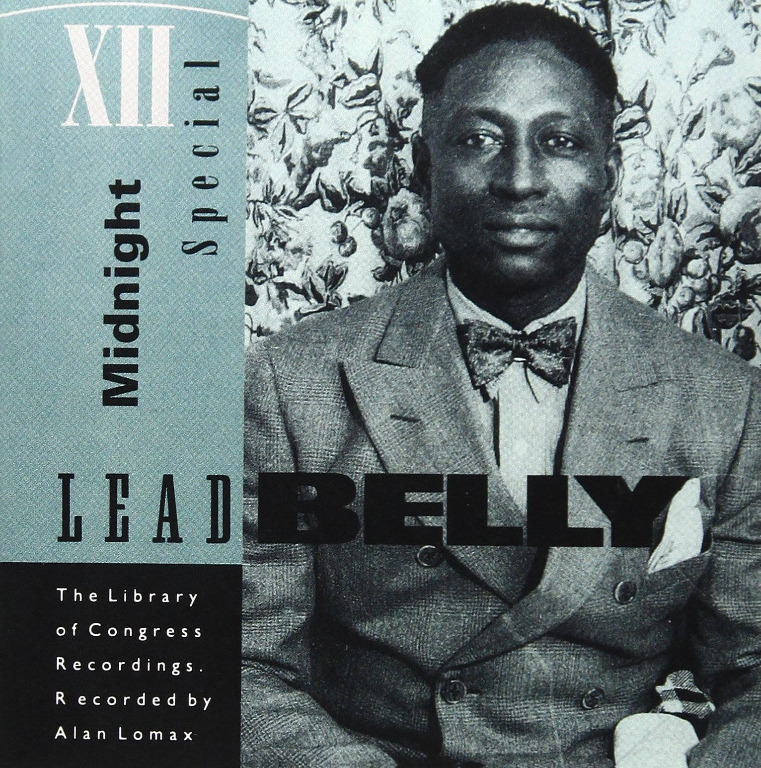 Black American Blues Singer Leadbelly Midnight Special Album Cover Background