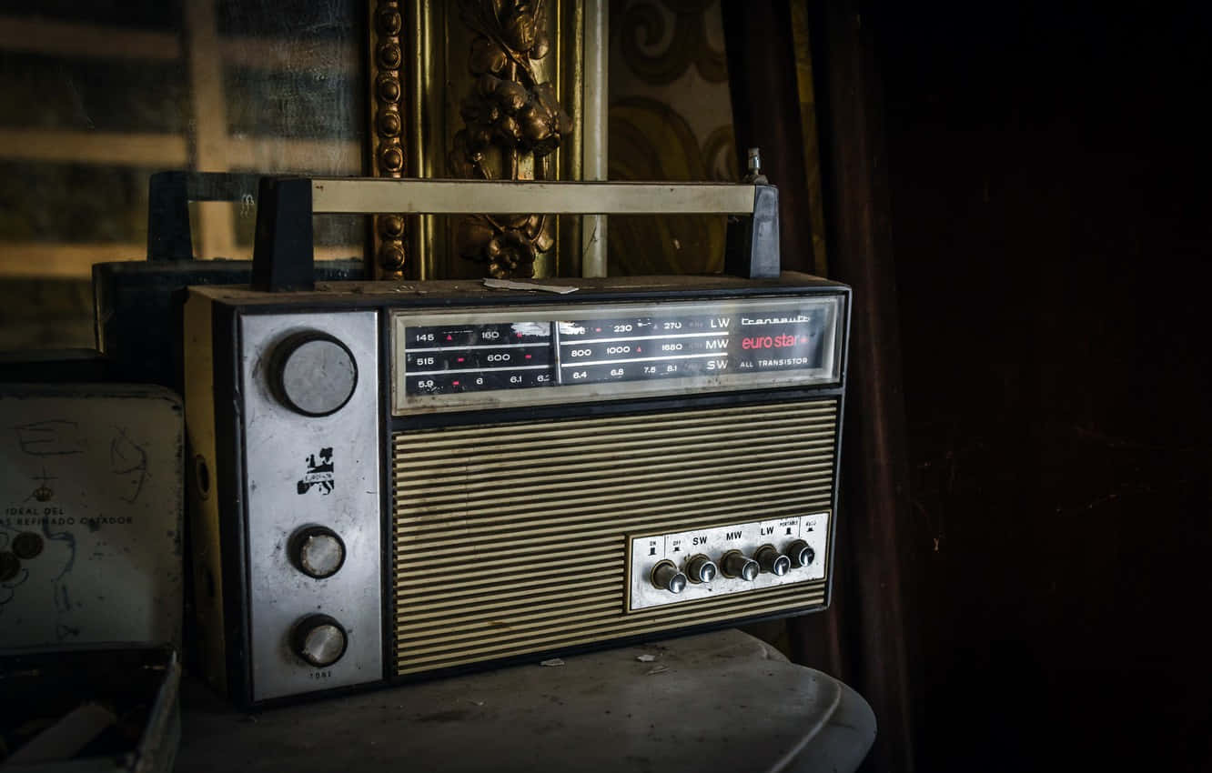 Black And Beige Radio Receiver