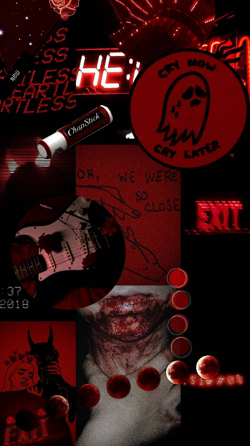 Black And Bloody Red Aesthetic Iphone Background