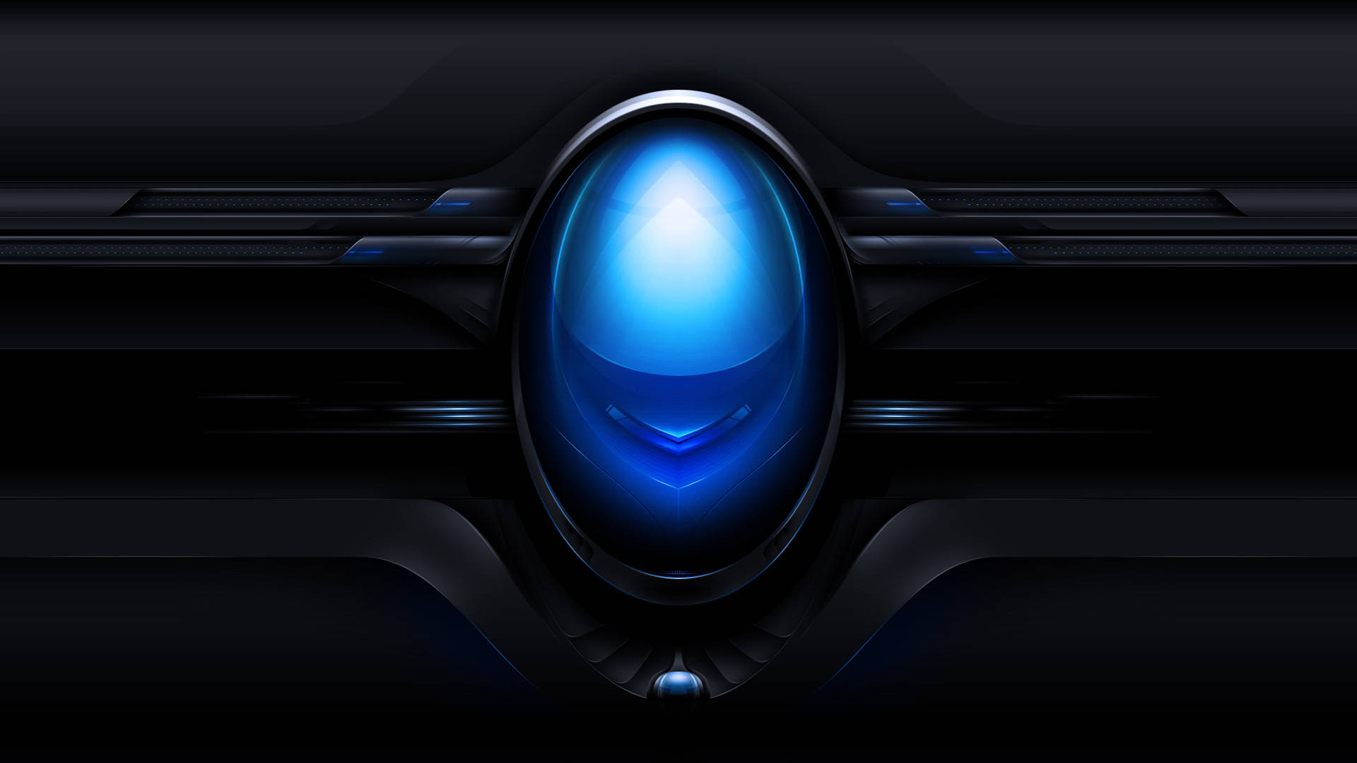 Black And Blue Alienware Background