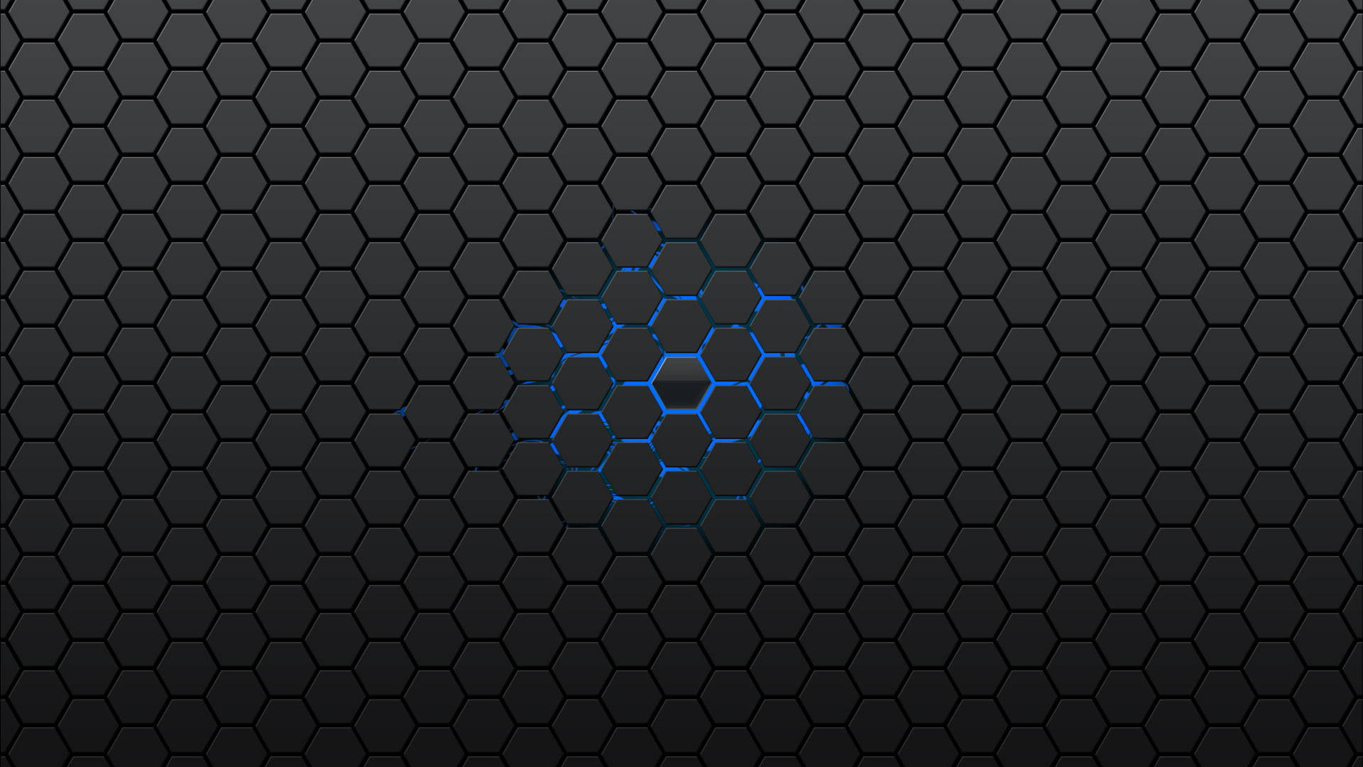 Black And Blue Hexagon Cubes Background