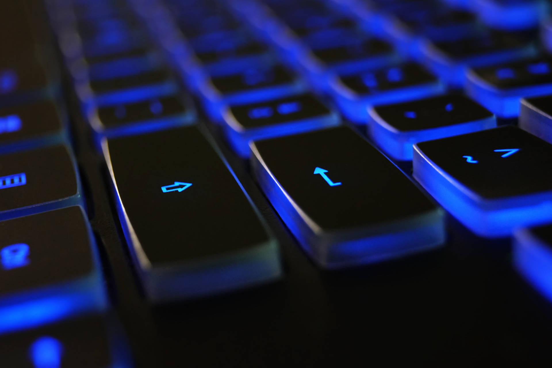 Black And Blue Keyboard Keys Background