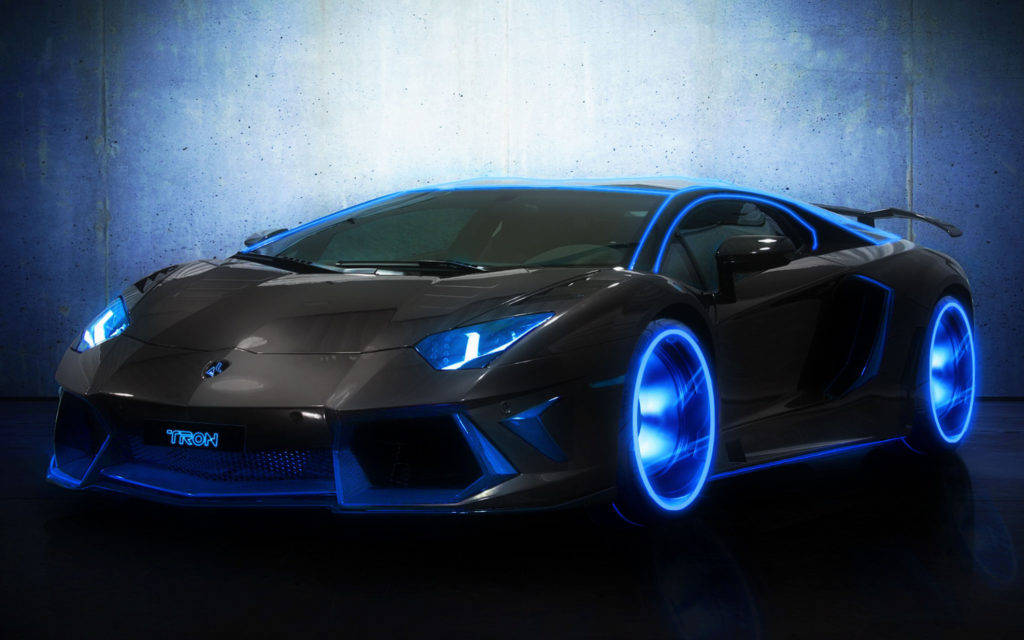 Black And Blue Lamborghini Background
