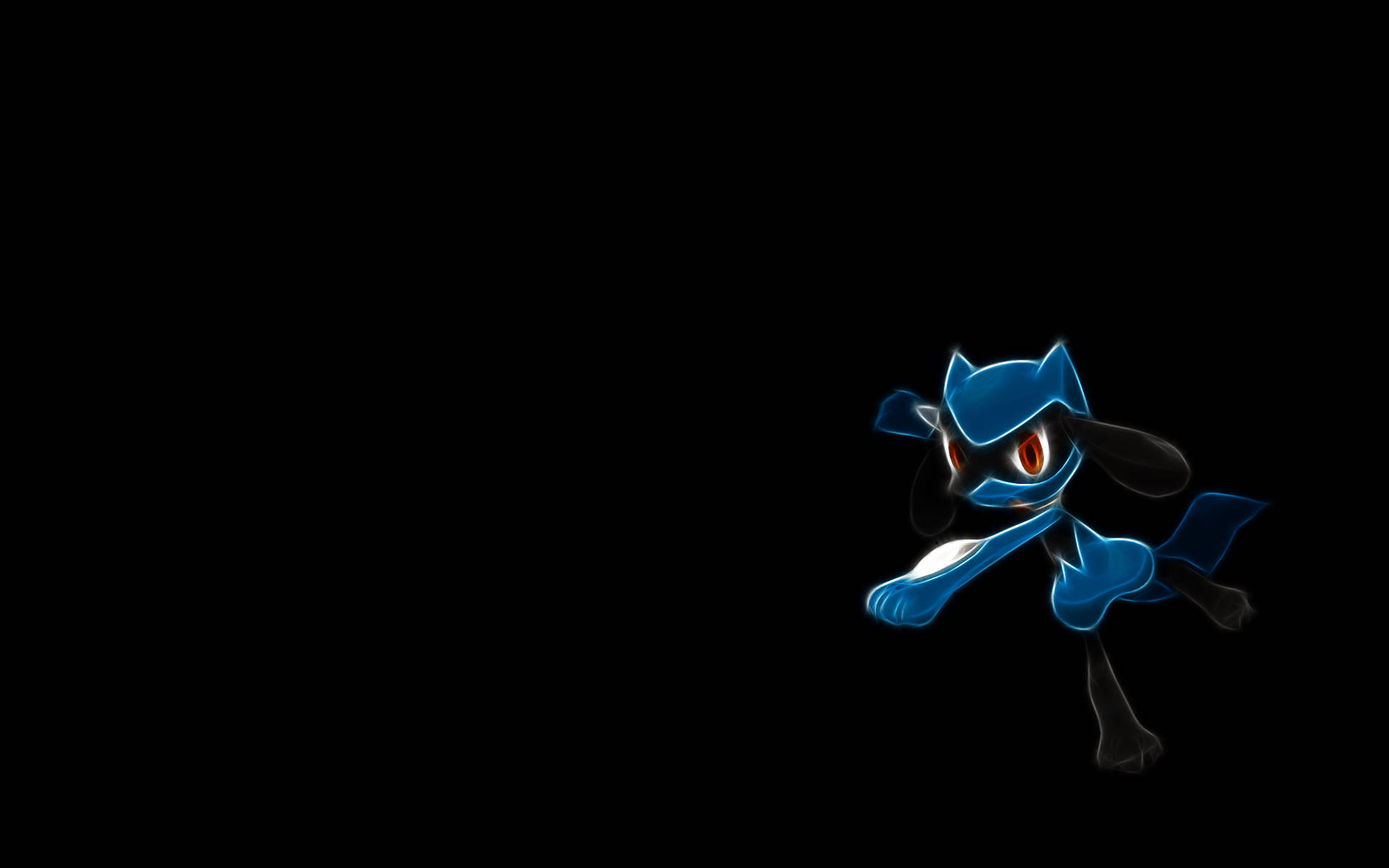 Black And Blue Riolu Background