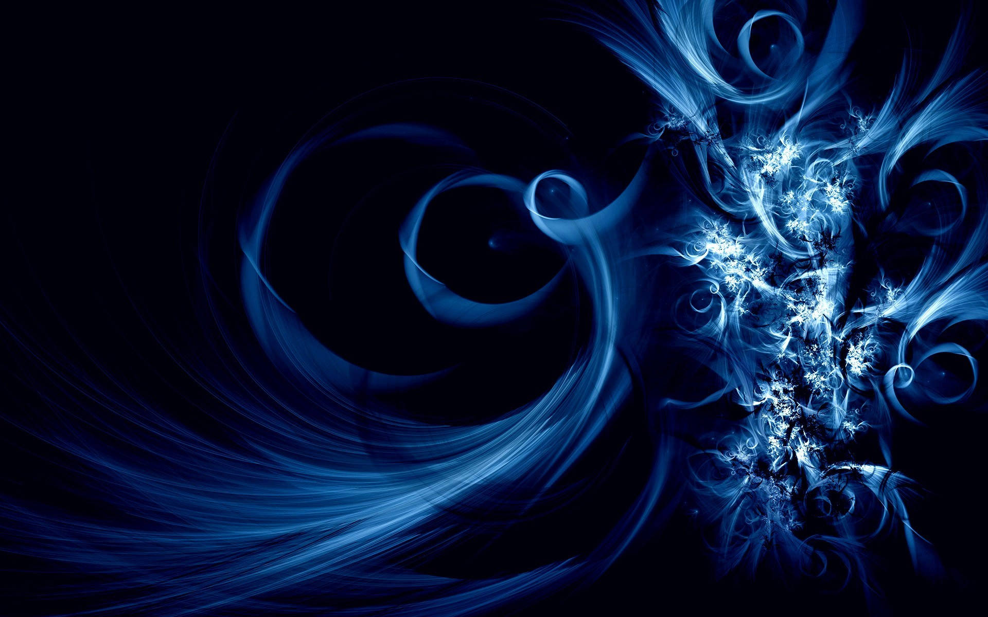 Black And Blue Smoke Abstract Background