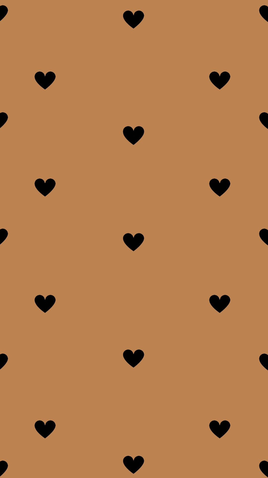 Black And Brown Heart Pattern Background