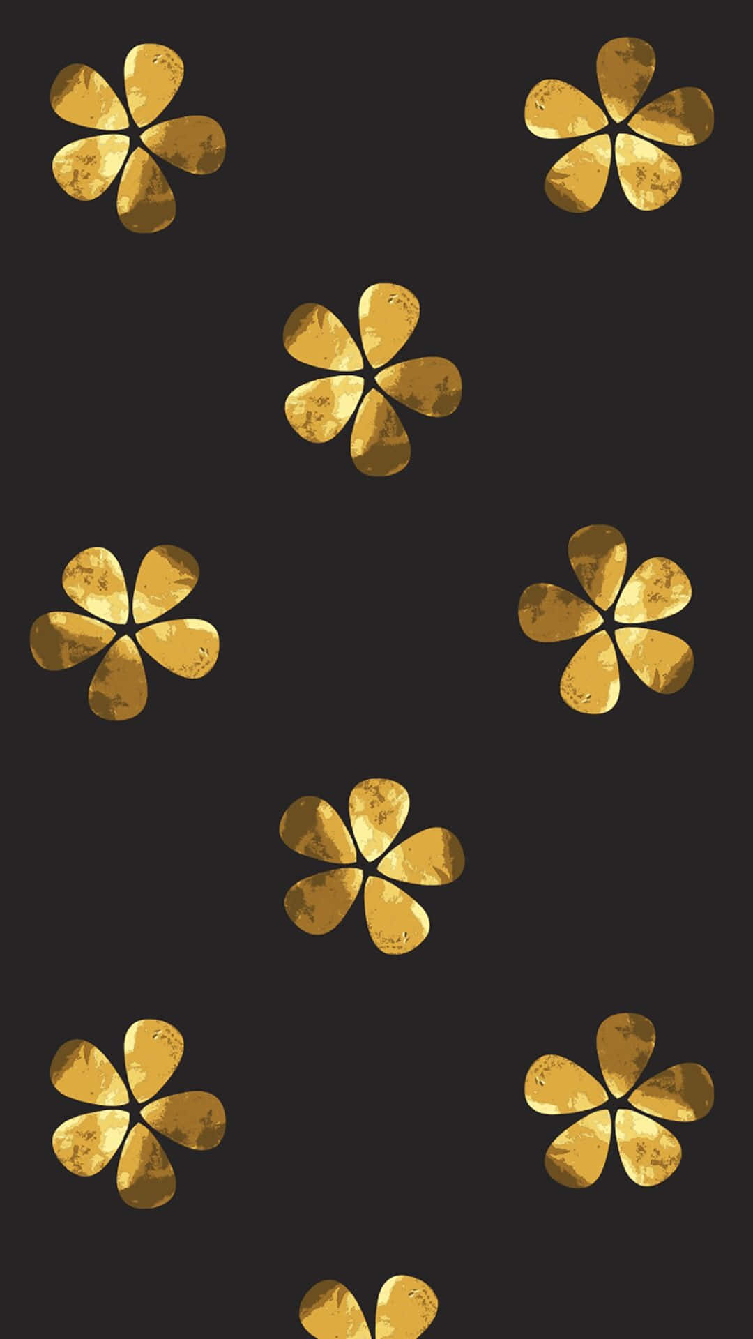 Black And Gold Aesthetic Floral Background