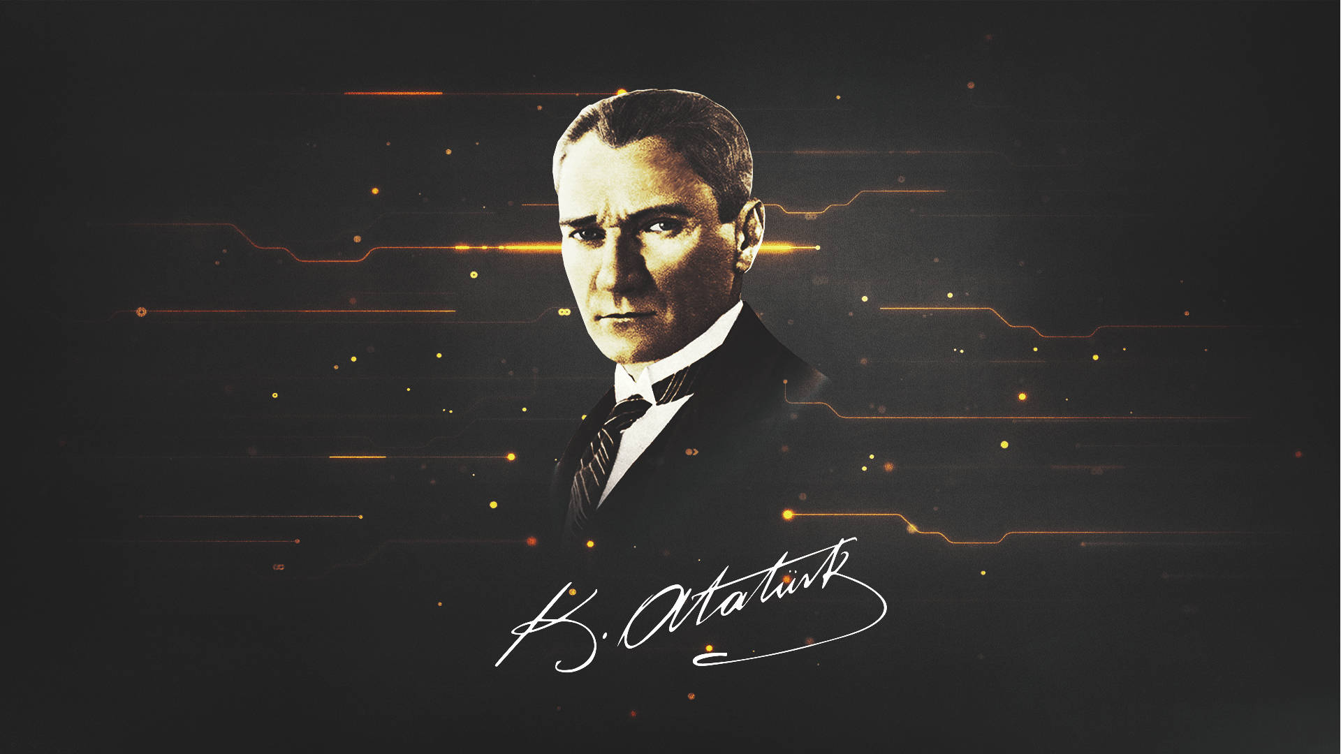 Black And Gold Ataturk Background