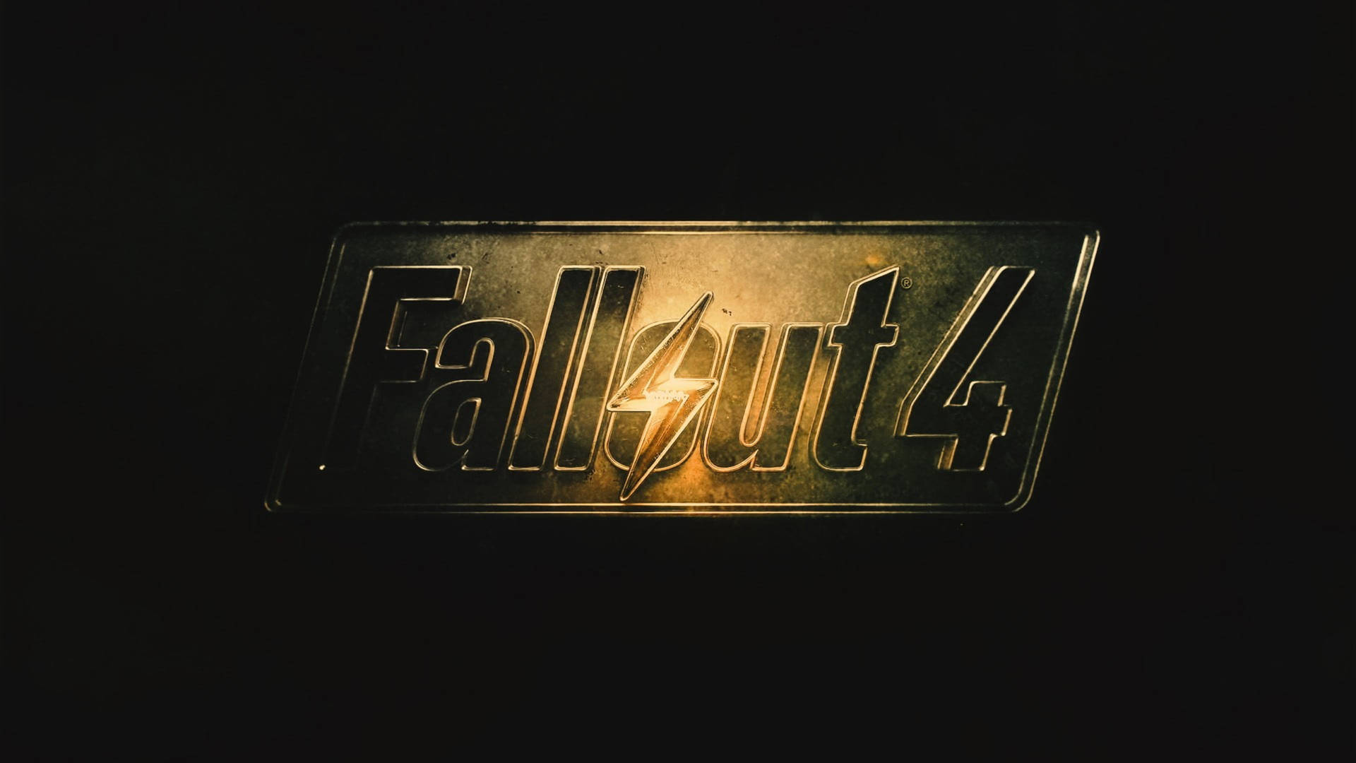 Black And Gold Fallout 4 Logo Background