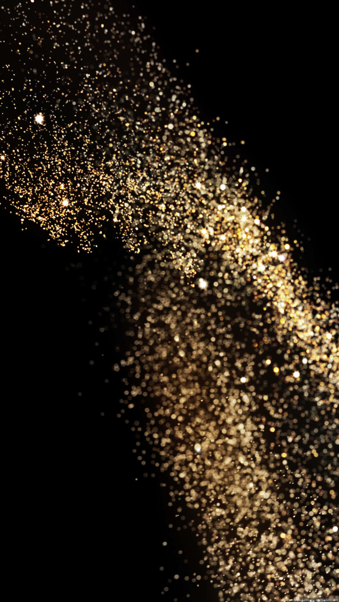 Black And Gold Glitter Grains Phone Background