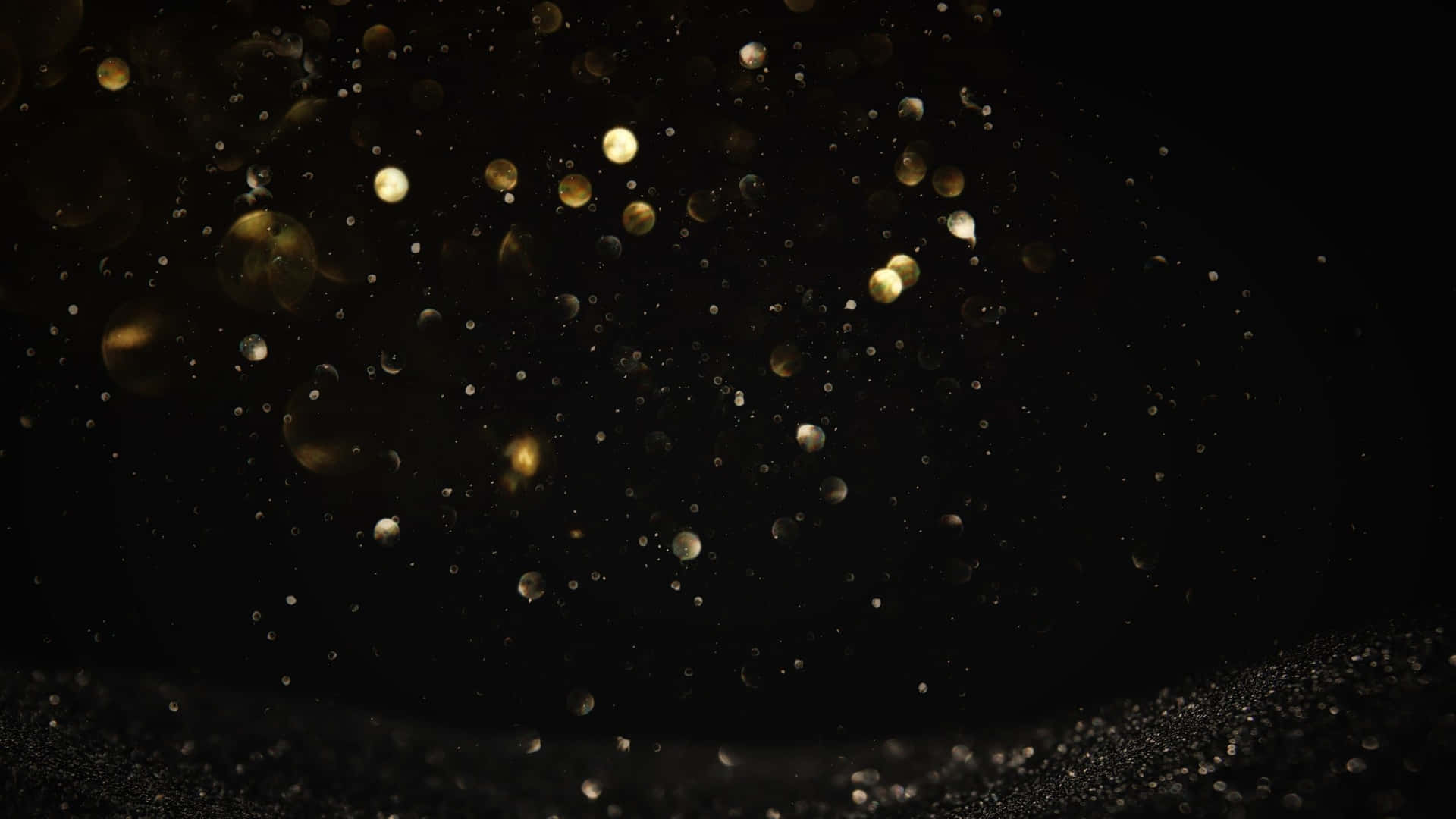 Black And Gold Glitter Large Particles