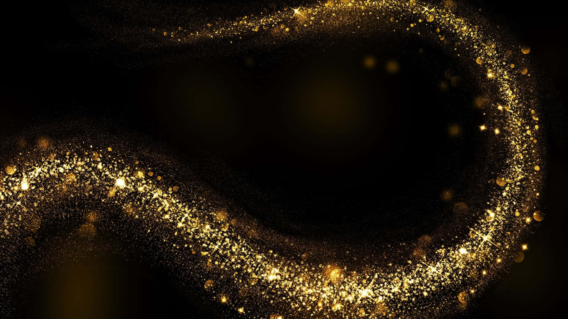 Black And Gold Glitter On Hook Background