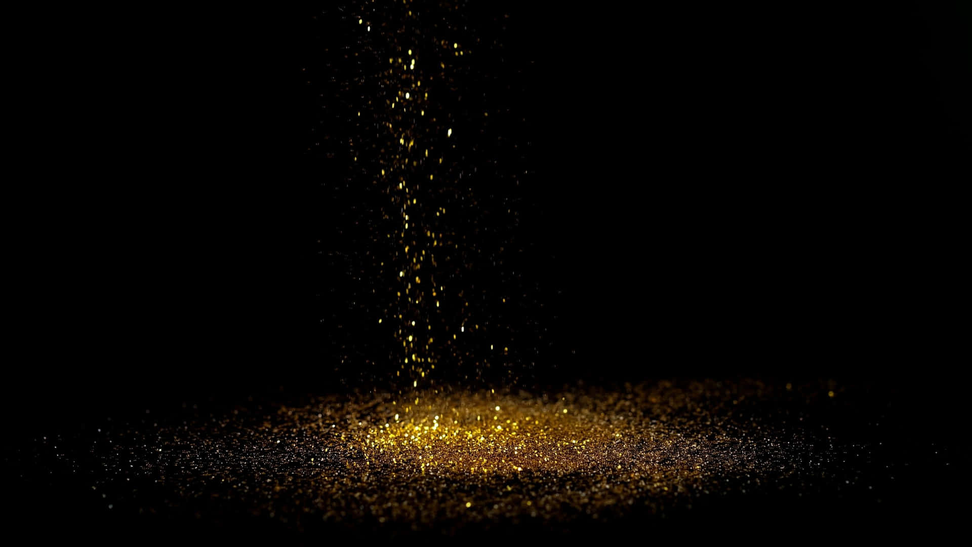 Black And Gold Glitter Sprinkling Background
