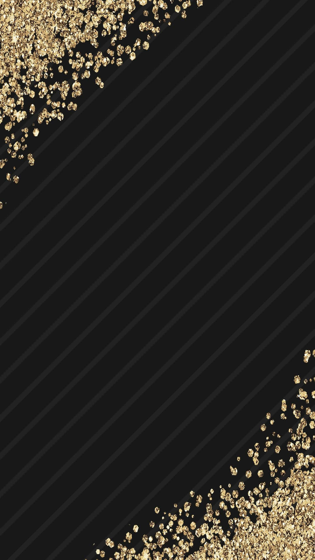 Black And Gold Glitter With Diagonal Line Portrait Background
