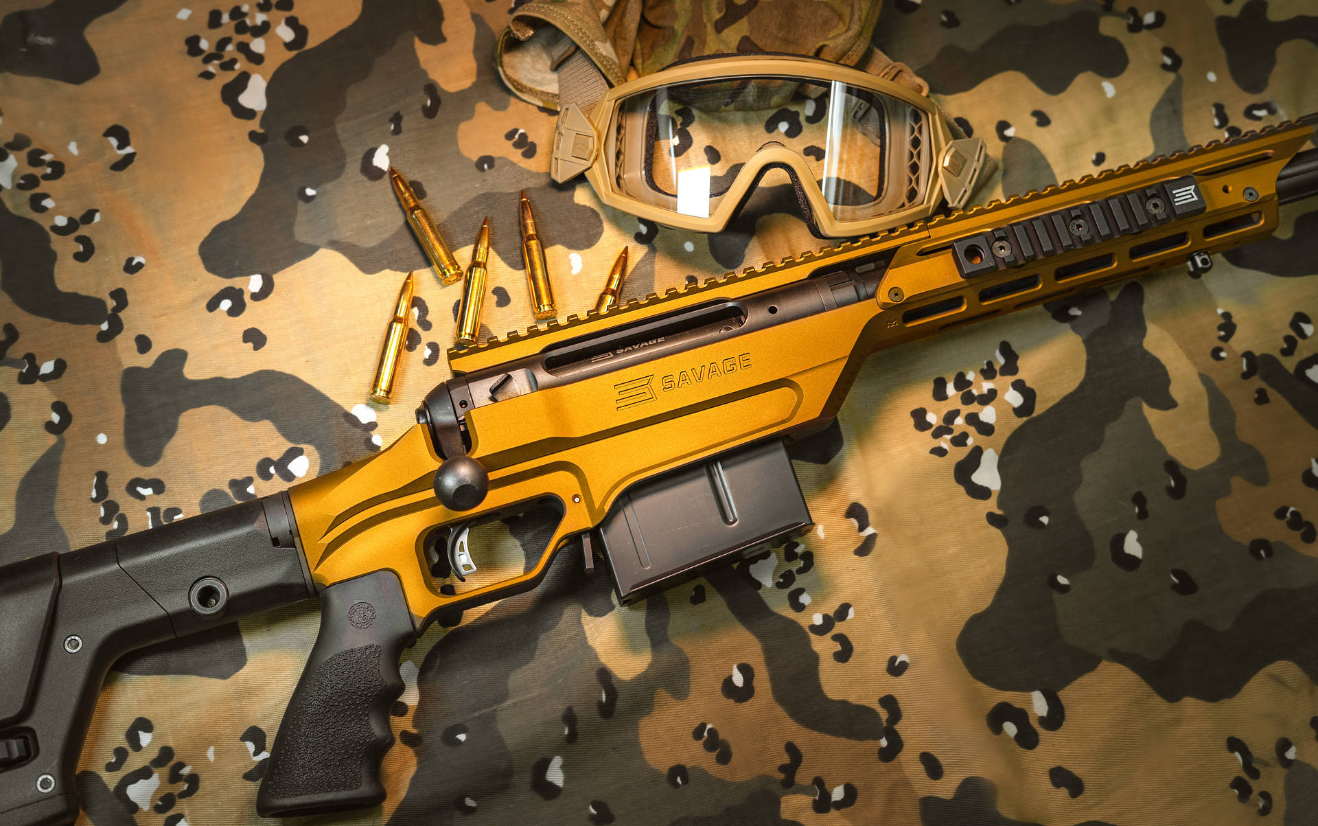 Black And Gold Gun Background