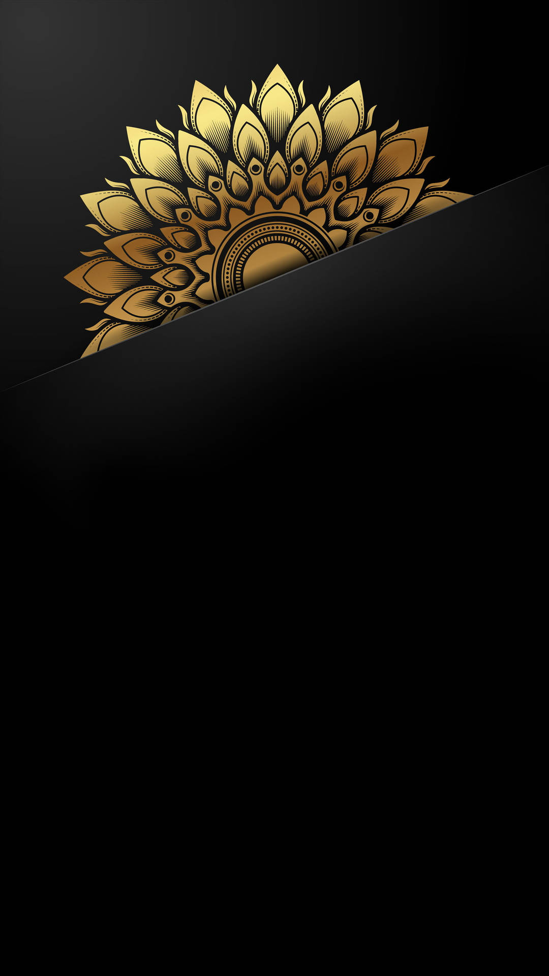 Black And Gold Iphone Mandala Background