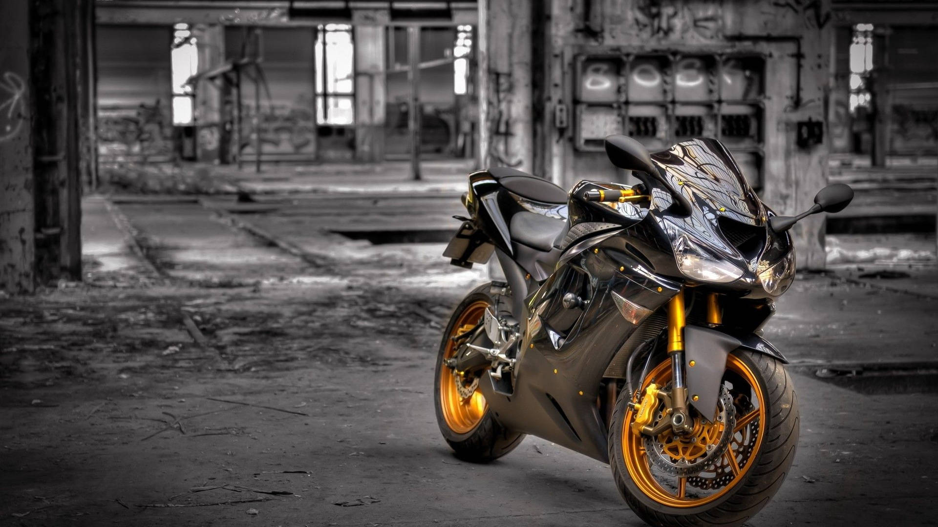 Black And Gold Kawasaki H2r