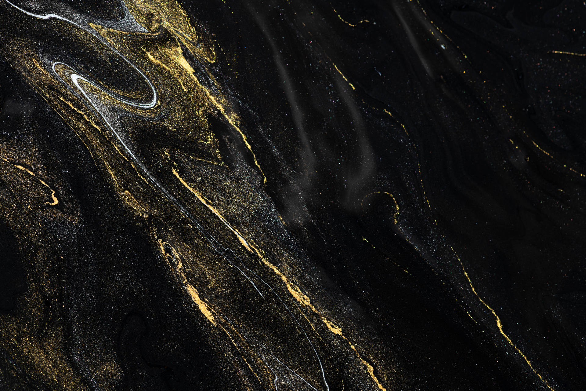 Black And Gold Marble Art Background