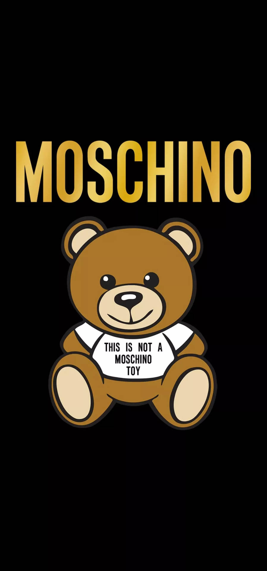 Black And Gold Moschino Bear Background