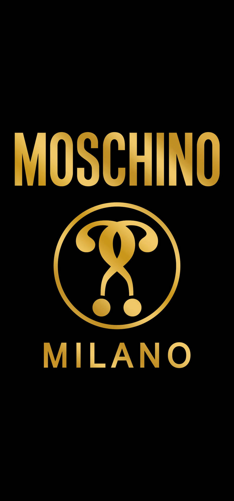 Black And Gold Moschino Background