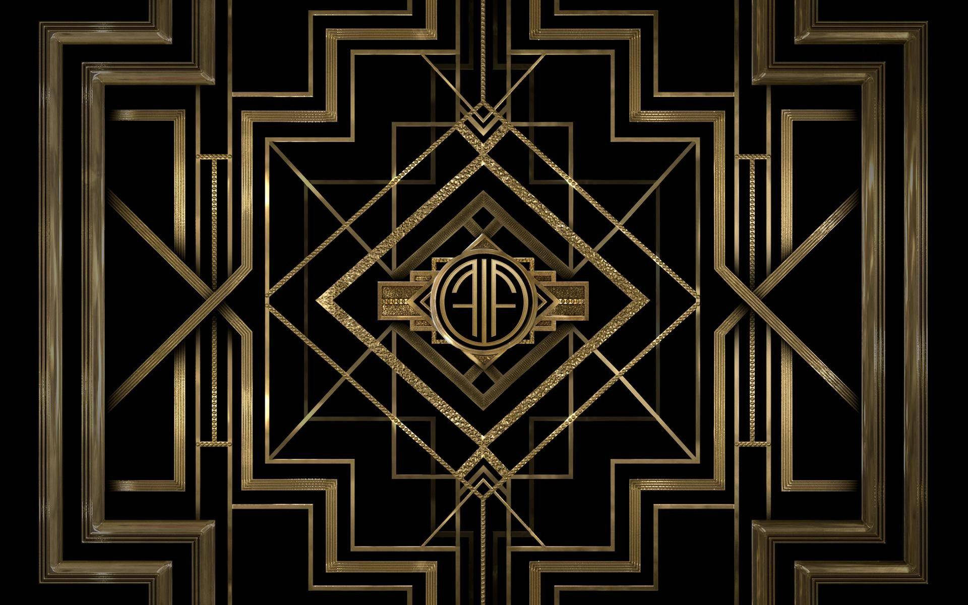 Black And Gold Pattern Art Deco