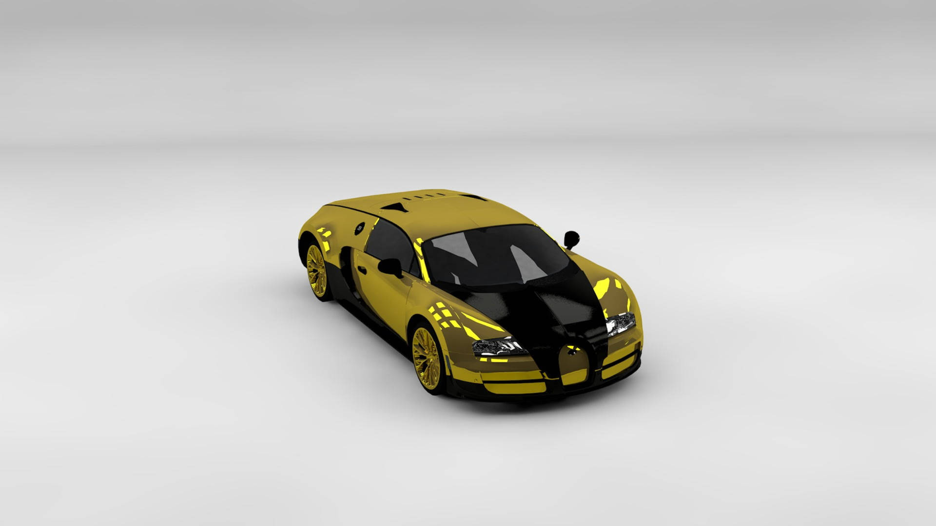 Black And Gold Sportscar