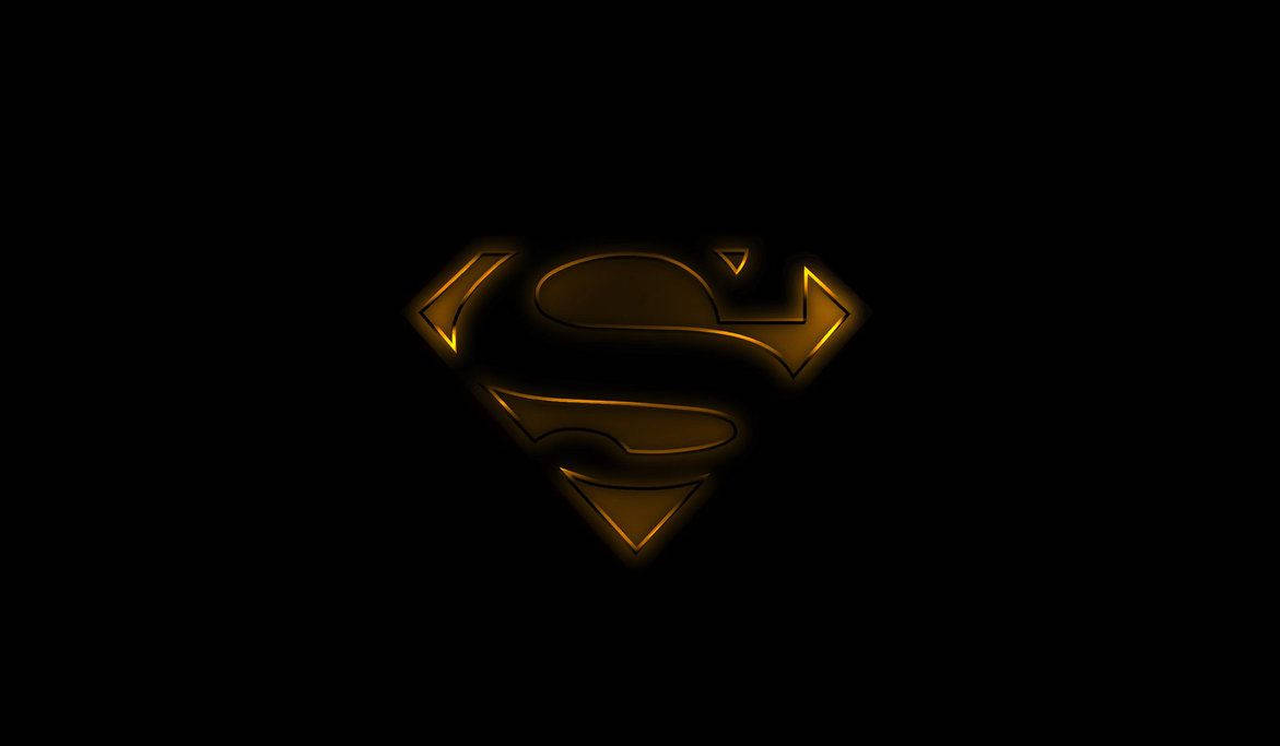 Black And Gold Superman Logo Background
