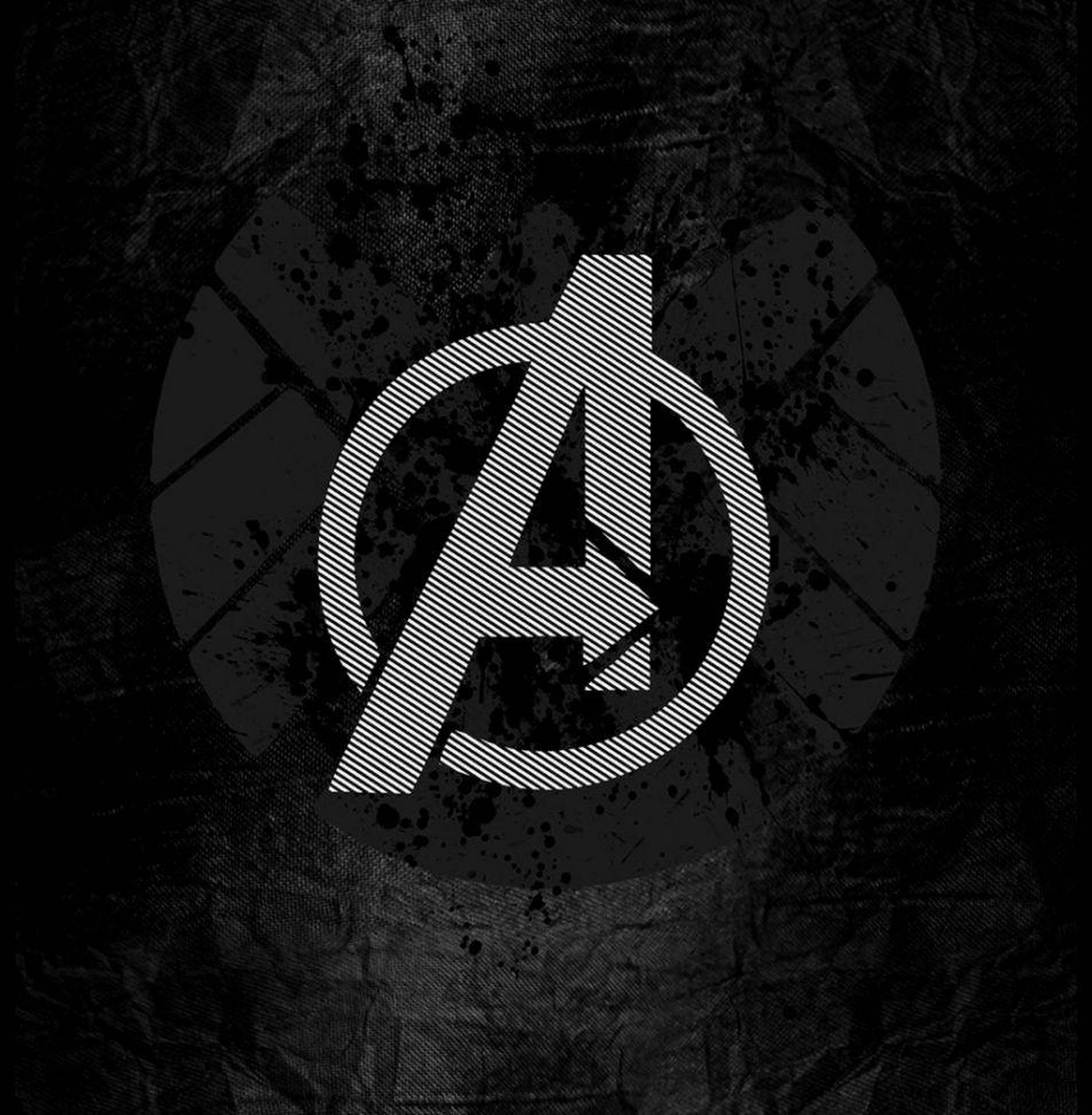 Black And Gray Avengers Android Logo Background