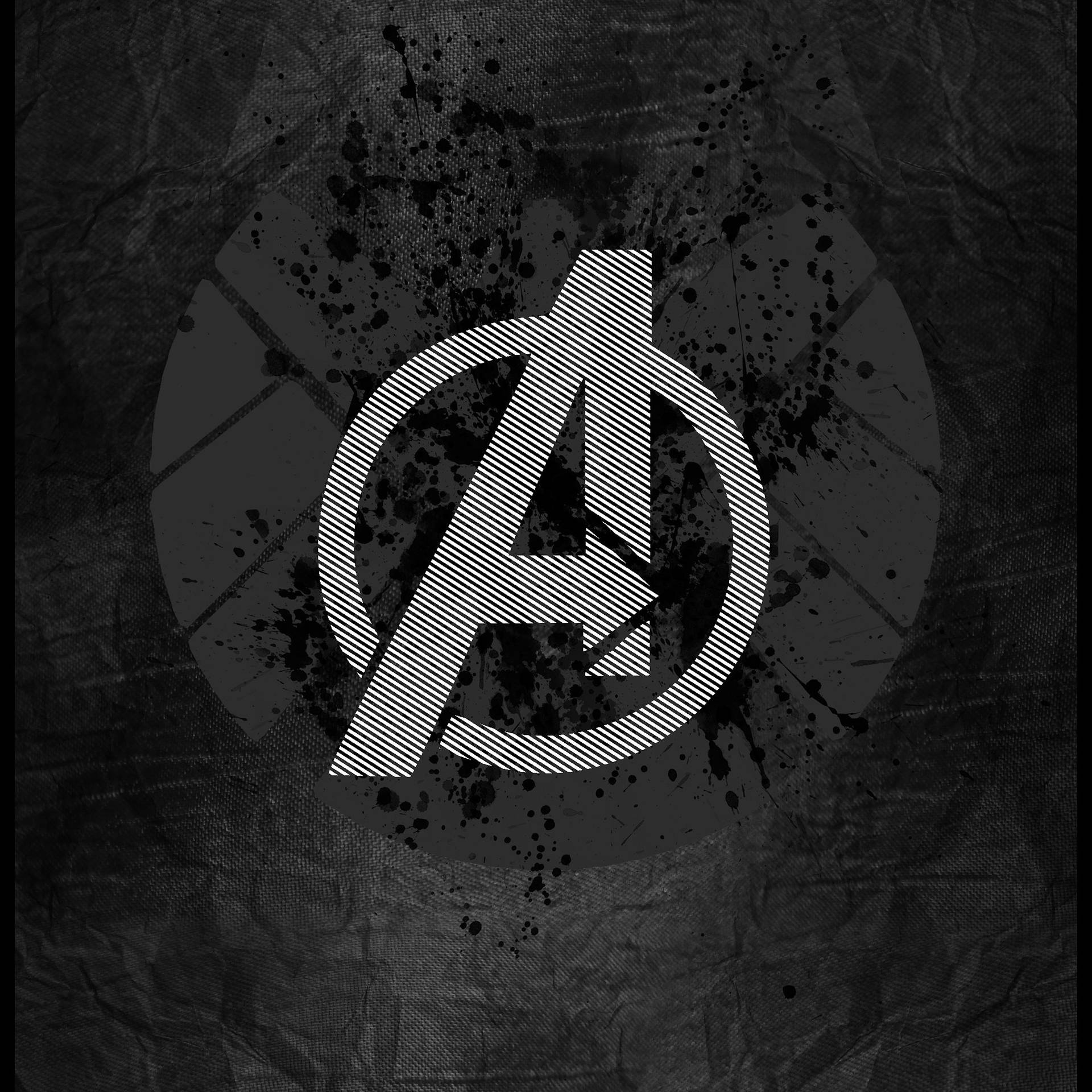 Black And Gray Avengers Logo Background