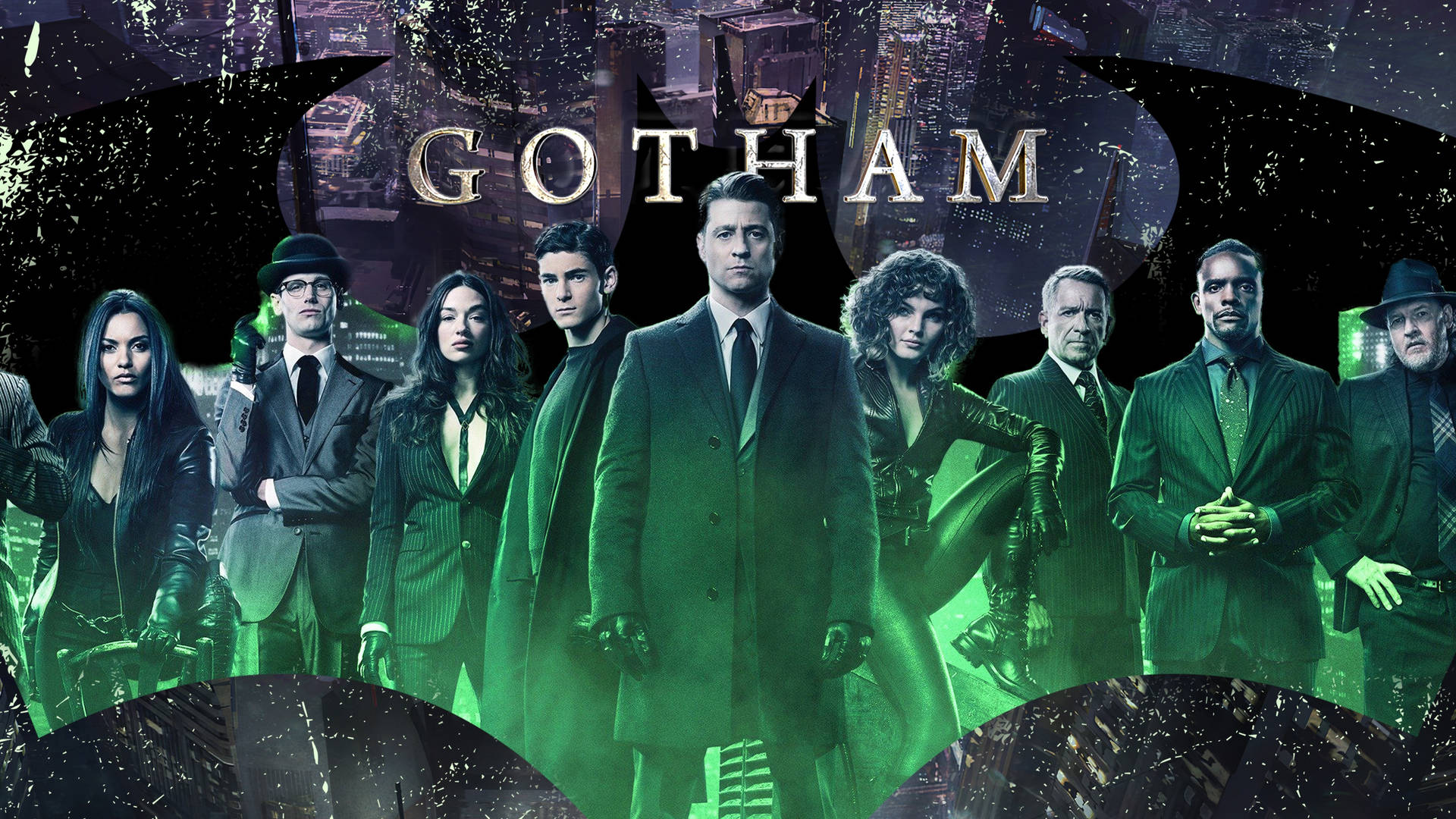 Black And Green 4k Gotham Desktop Background