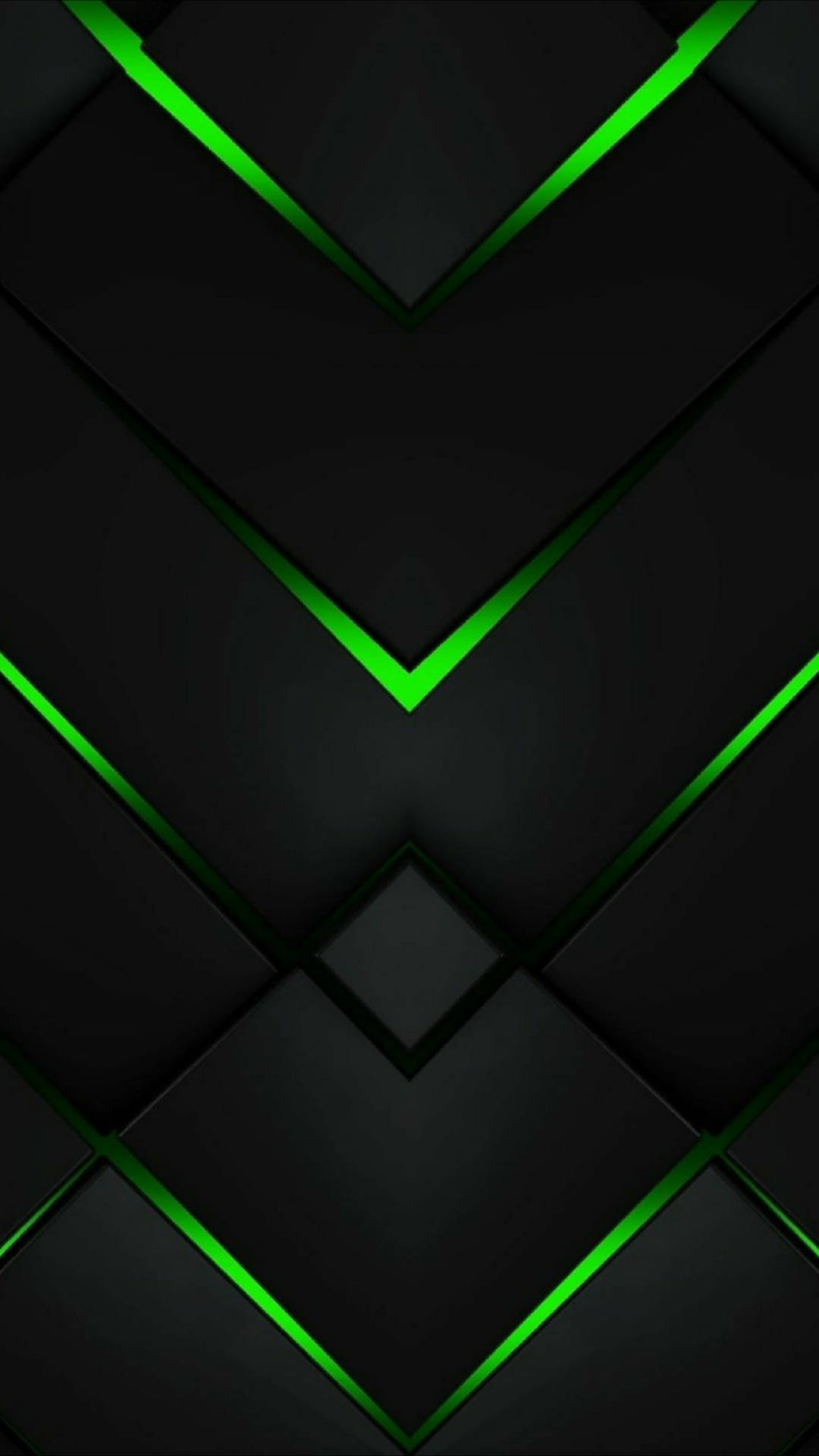 Black And Green Abstract Chevrons Background